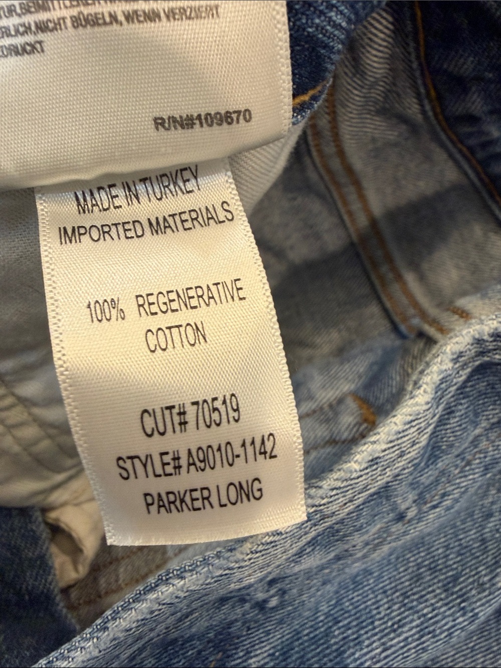 Agolde Parker Long Jean Shorts Size 30 - Picture 4 of 7